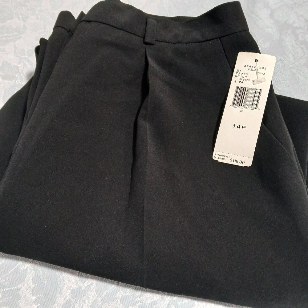 NWT Jones New York Business Casual Black Dress Pants Size 14 Petite